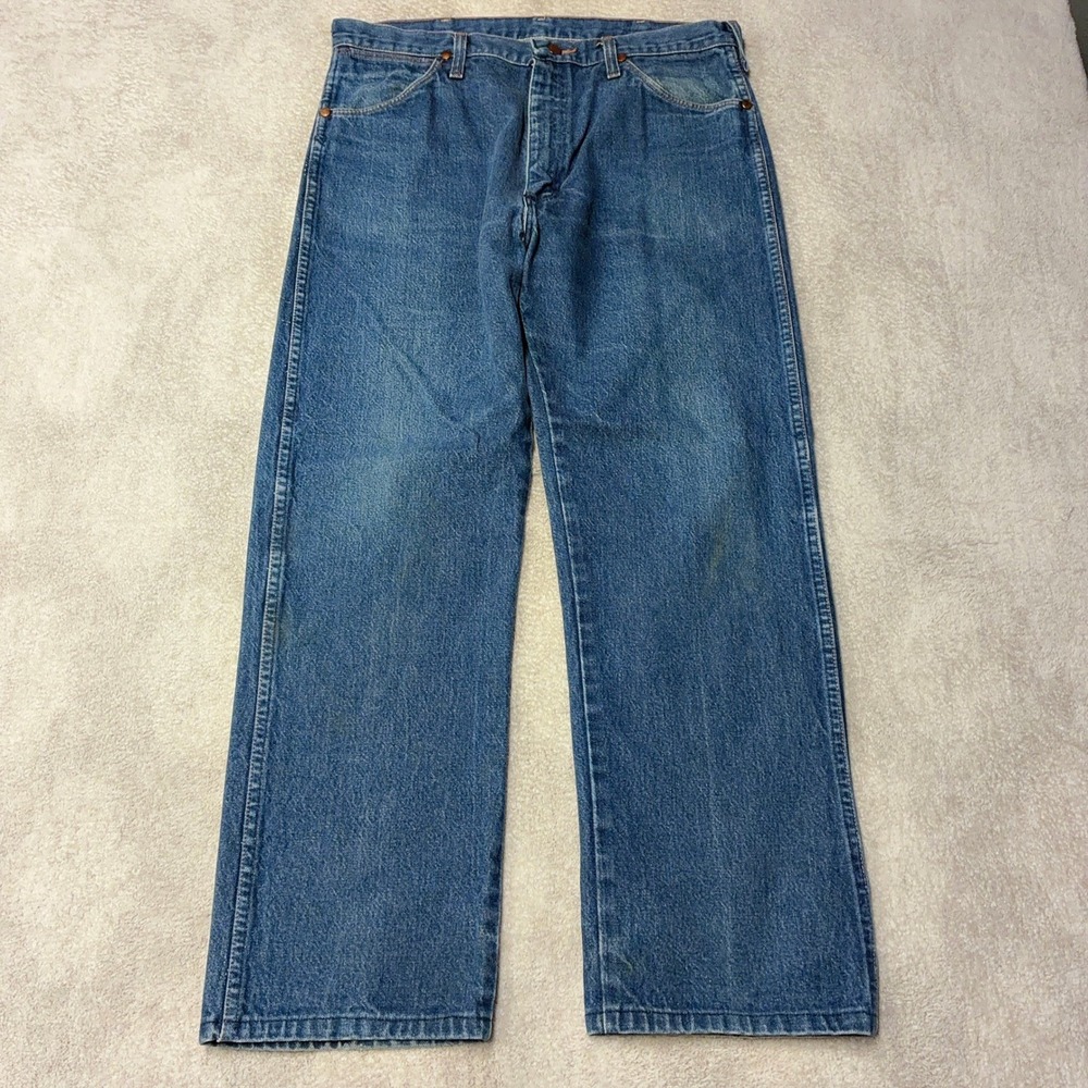 Vintage Wrangler Cowboy Cut Blue Jeans 13MWZPW Made in USA Mens Fits 34x30